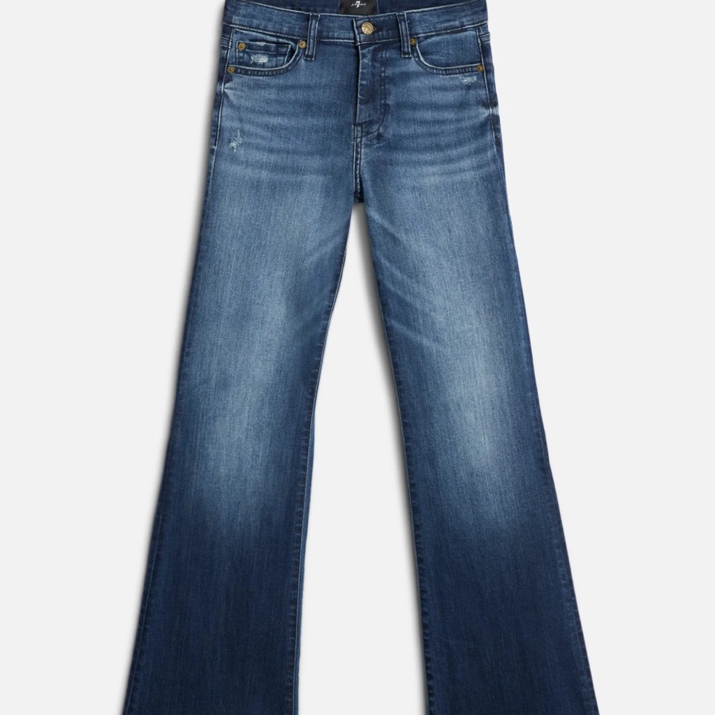 7 For All Mankind Dark Blue Flare Jeans